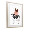 Stupell Industries Farm Animal Stack Whimsy Framed Print Under Glass, design by Kim Allen